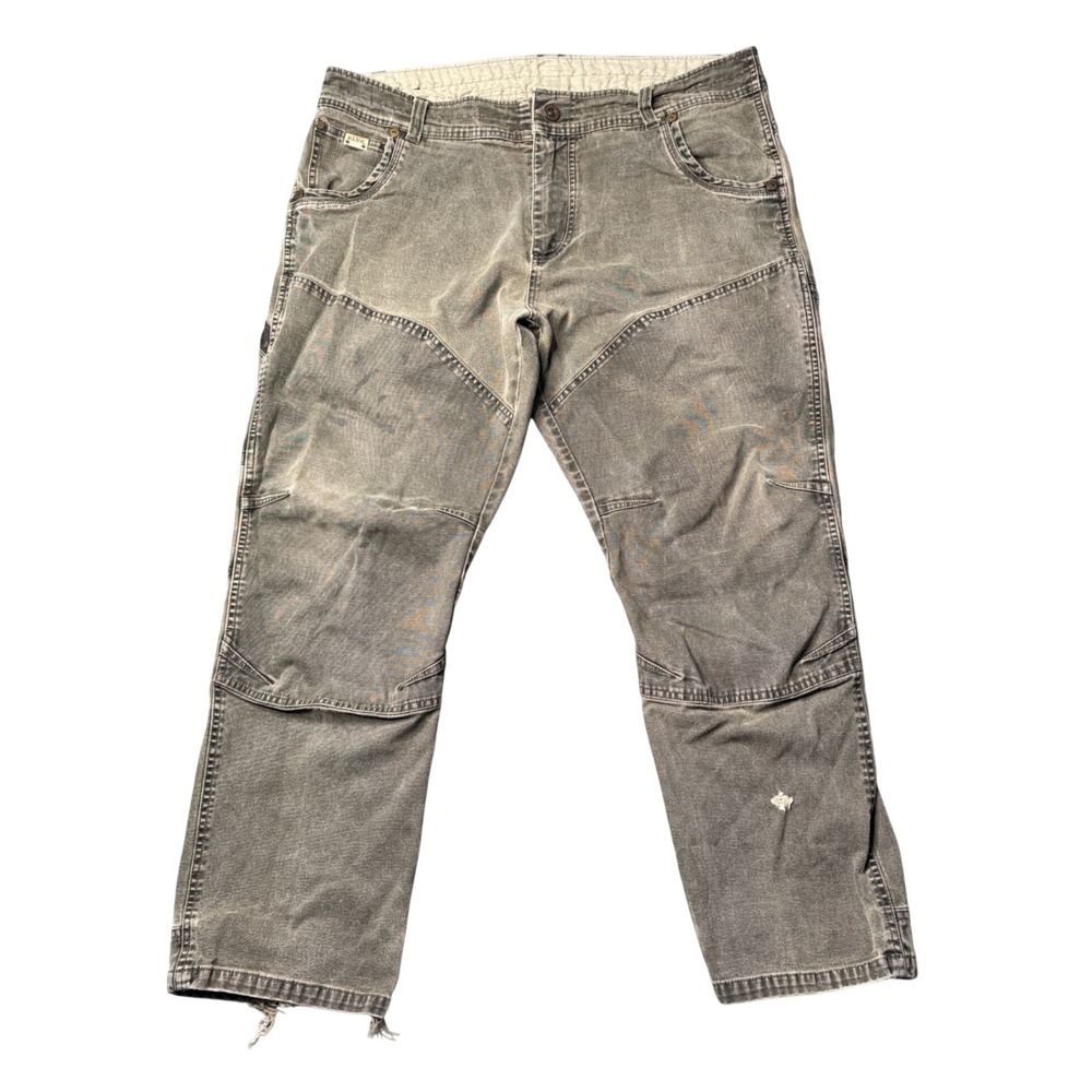 Kuhl Rydr Pants Mens 40x30 Olive Green Vintage Patina Dye Distressed Workwear